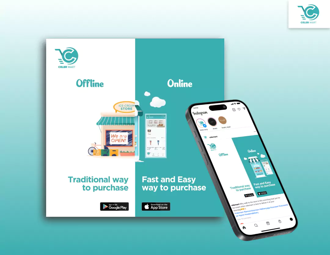 Celermart Offline vs Online